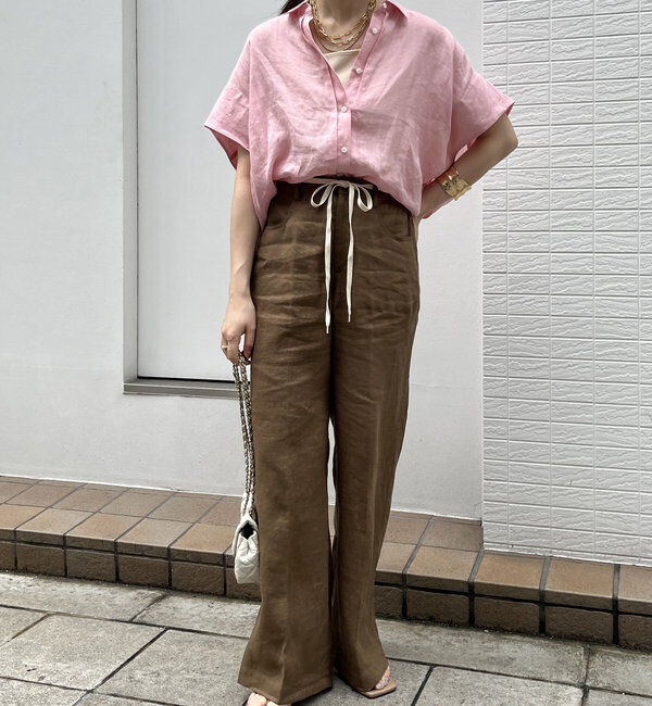  「リネンドロストフレンチシャツ」|シャツ・ブラウス|