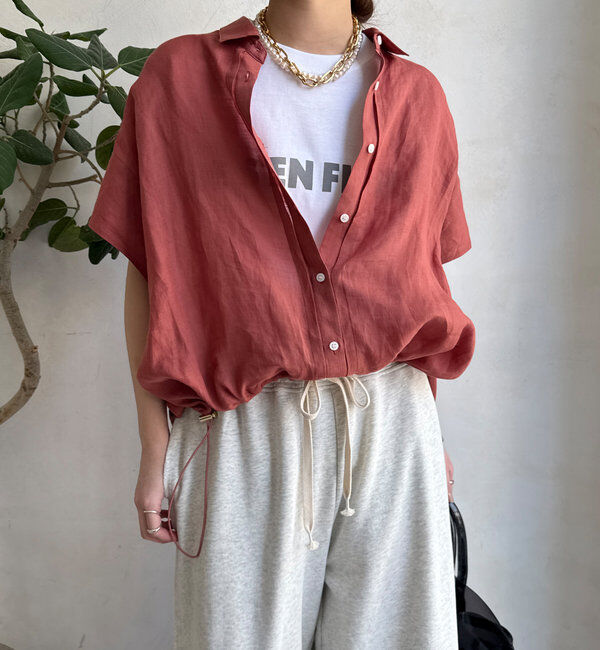  「リネンドロストフレンチシャツ」|シャツ・ブラウス|