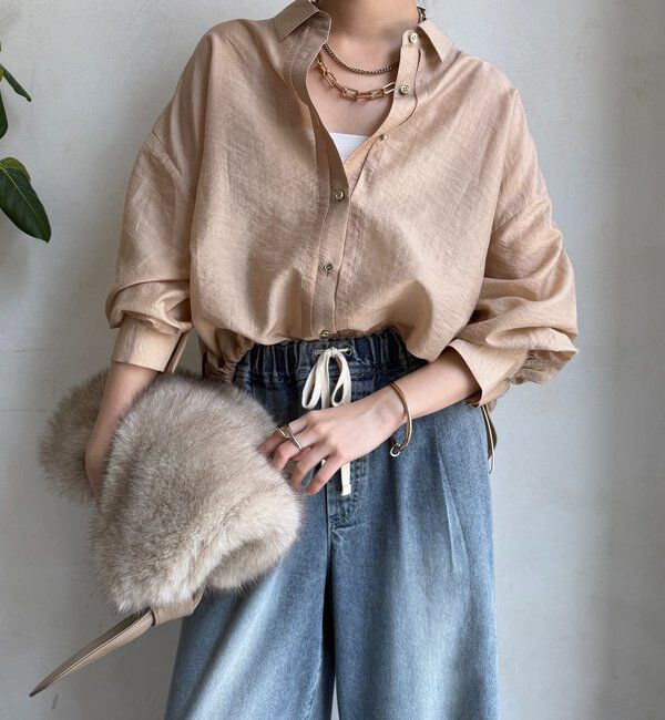  「襟付シアースピンドルブラウス」|シャツ・ブラウス|