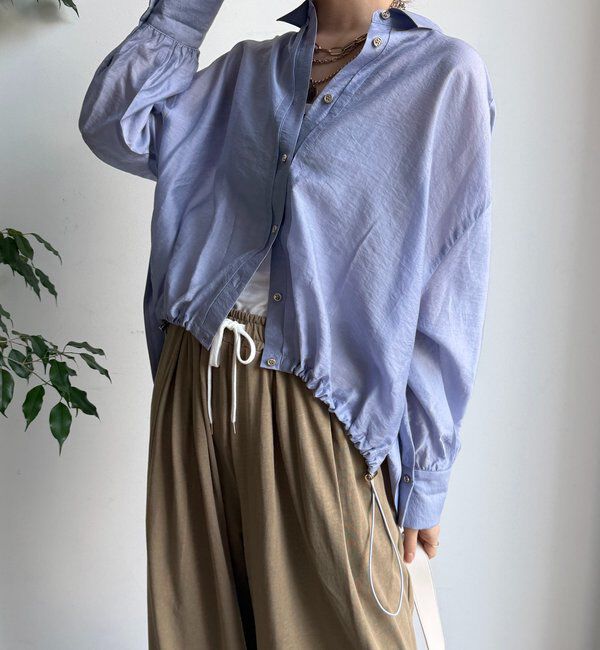  「襟付シアースピンドルブラウス」|シャツ・ブラウス|