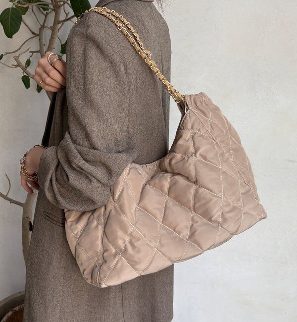  「【WEB限定】ナイロンキルトチェーントート」|トートバッグ|