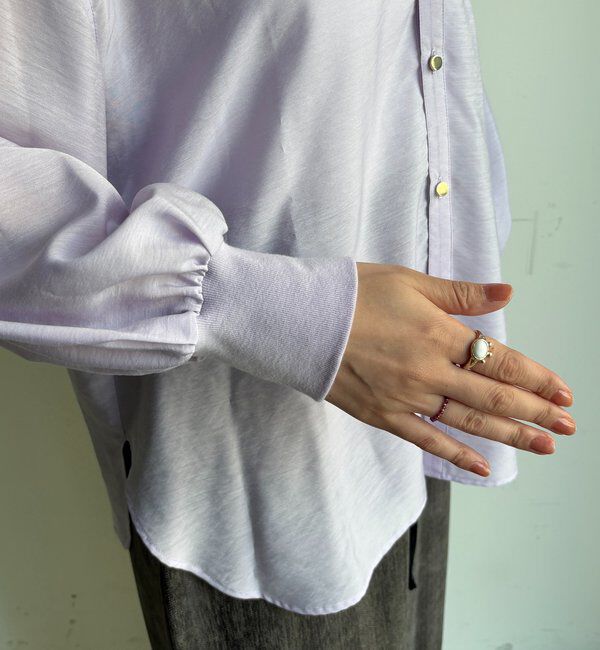  「【新色追加】GOLDボタンVVシャツ」|シャツ・ブラウス|