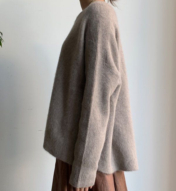  「ファーウールポンチョプルオーバー」|ニット・セーター|