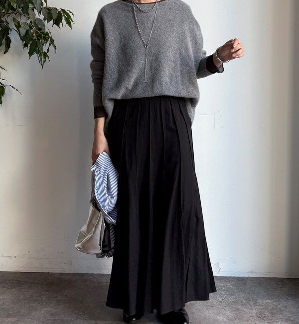  「ファーウールポンチョプルオーバー」|ニット・セーター|