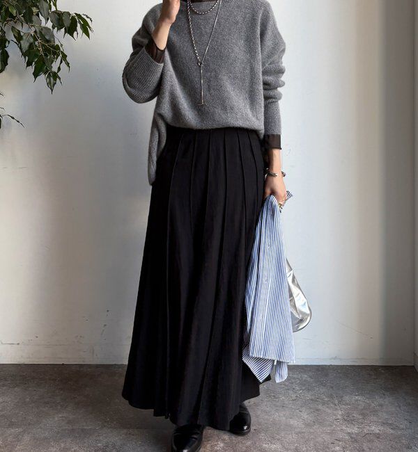  「ファーウールポンチョプルオーバー」|ニット・セーター|