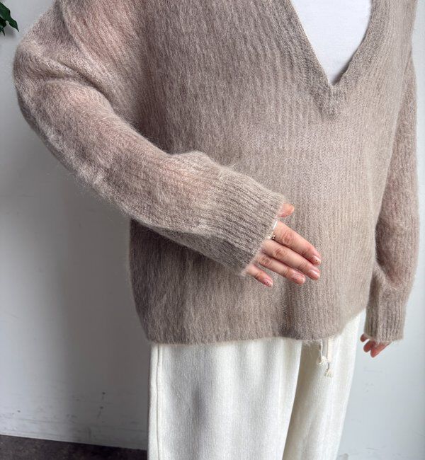  「【新色追加】起毛モヘヤスキッパープルオーバー」|ニット・セーター|