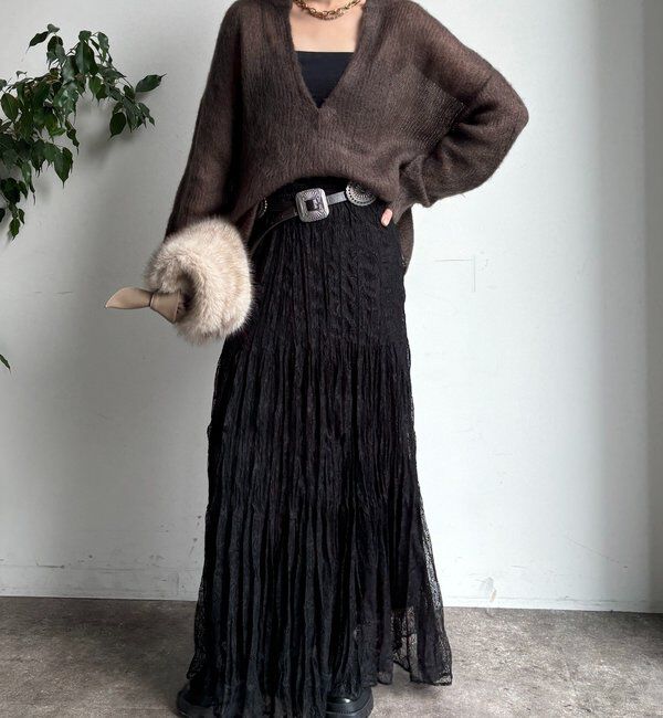  「【新色追加】起毛モヘヤスキッパープルオーバー」|ニット・セーター|