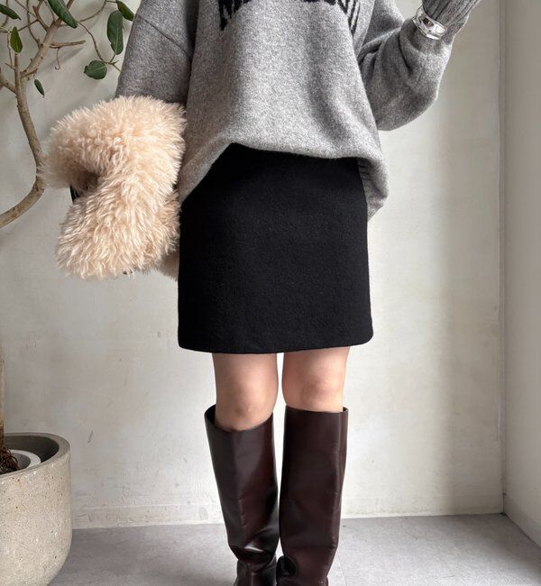  「ブークレーウールミニスカート」|スカート|
