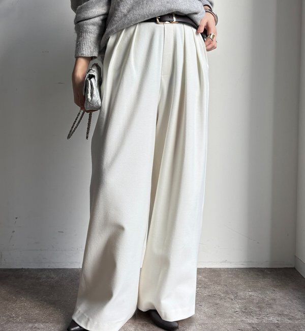  「ウォームタックワイドパンツ」|チノ|