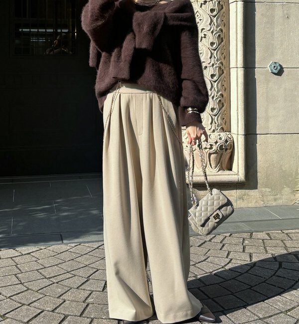  「ウォームタックワイドパンツ」|チノ|