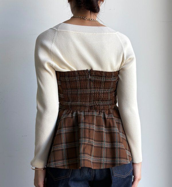  「起毛チェックビスチェ」|シャツ・ブラウス|