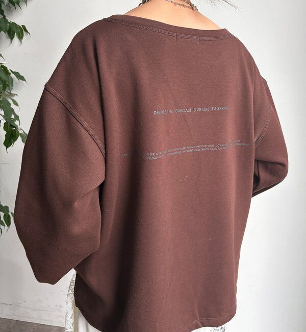  「前後ロゴプリント裏起毛プルオーバー」|Tシャツ・カットソー|