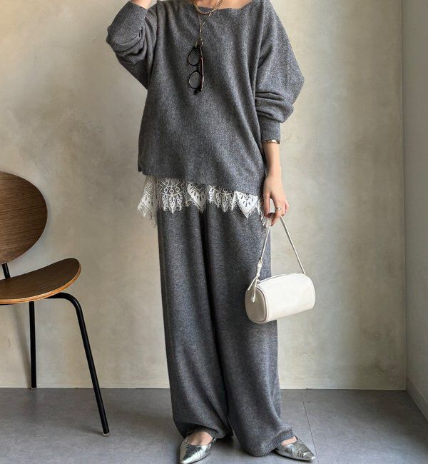  「メリノウール100%ボートネック」|ニット・セーター|