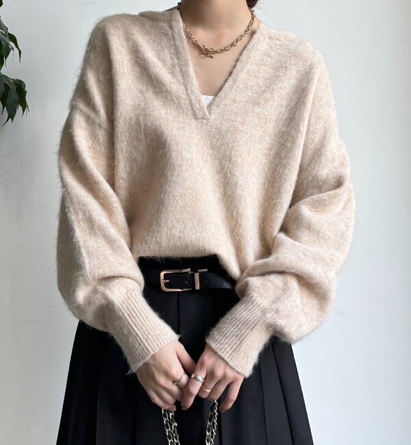  「深Vスリットニット」|ニット・セーター|