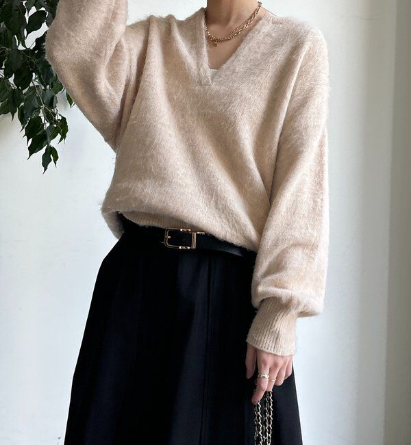 「深Vスリットニット」|ニット・セーター|