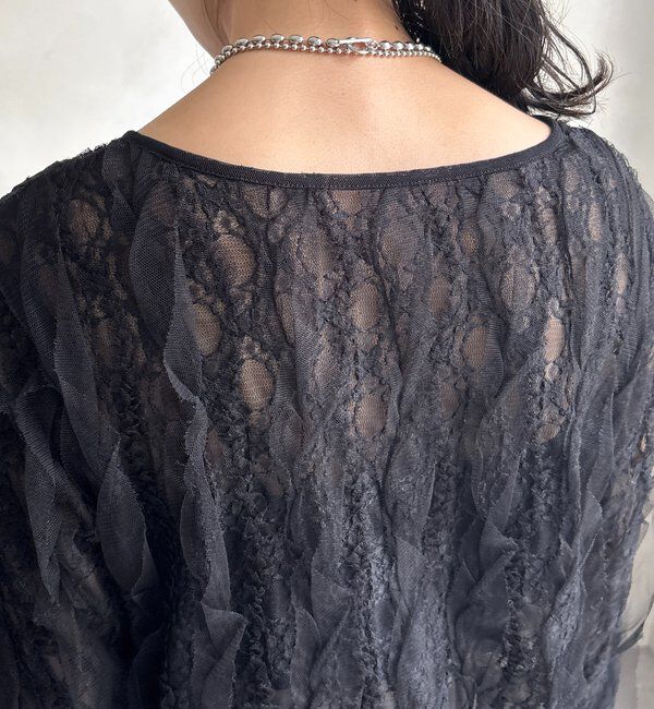  「チュールレースロンTEE」|Tシャツ・カットソー|