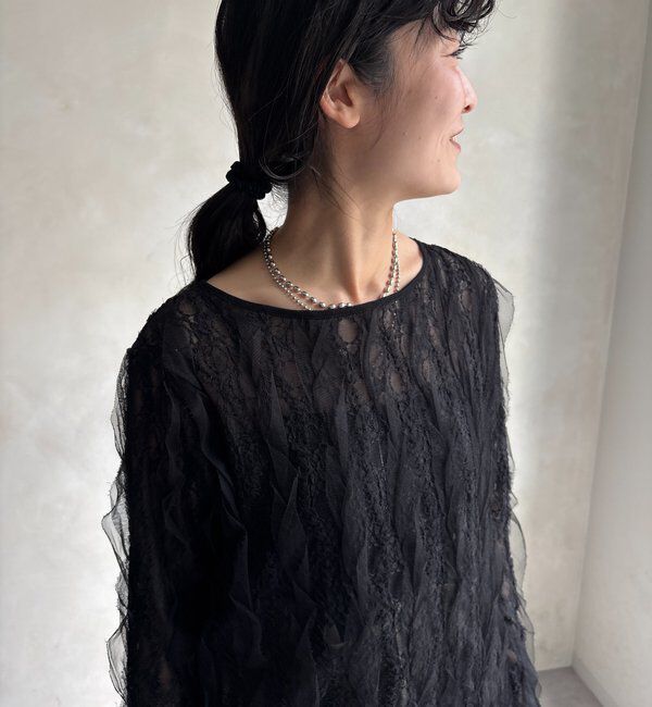  「チュールレースロンTEE」|Tシャツ・カットソー|