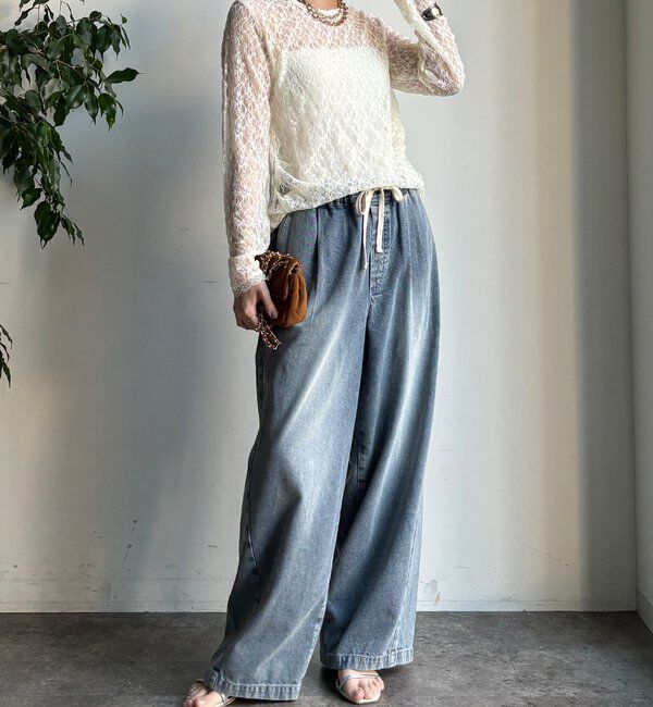  「【WEB限定】レースサイドタックプルオーバー」|Tシャツ・カットソー|