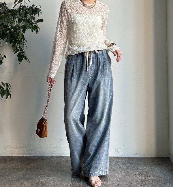  「【WEB限定】レースサイドタックプルオーバー」|Tシャツ・カットソー|