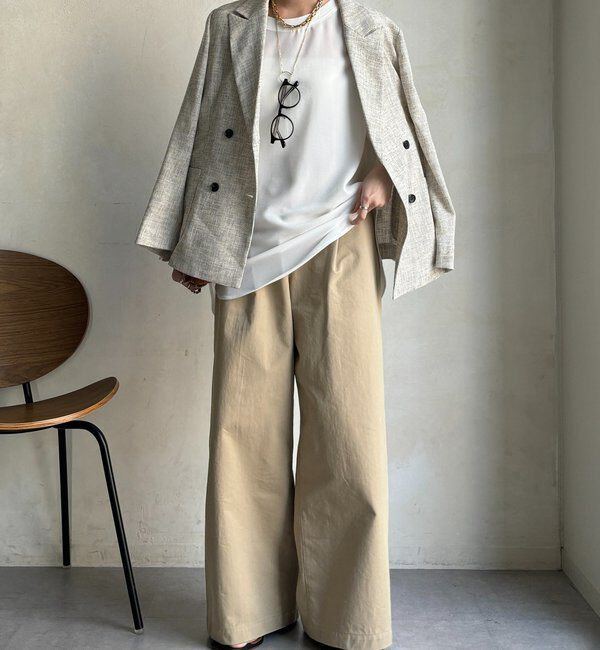  「袖リブバックボタンジョーゼットプルオーバー」|シャツ・ブラウス|