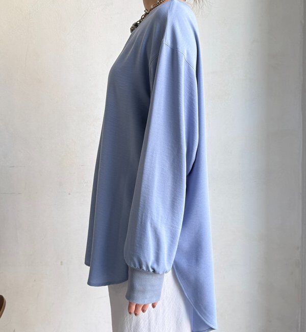  「袖リブバックボタンジョーゼットプルオーバー」|シャツ・ブラウス|