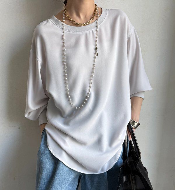  「袖リブバックボタンジョーゼットプルオーバー」|シャツ・ブラウス|