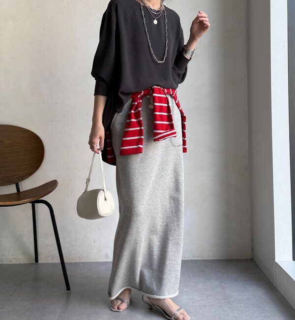  「袖リブバックボタンジョーゼットプルオーバー」|シャツ・ブラウス|