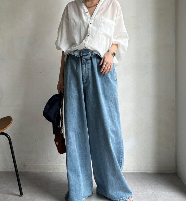  「GOLDボタンVVシャツ」|シャツ・ブラウス|