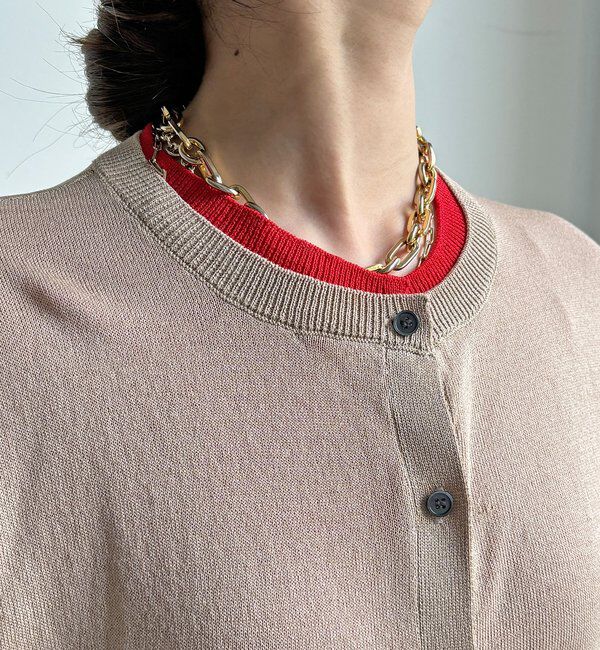  「【WEB限定】レイヤード風カーディガン」|カーディガン|