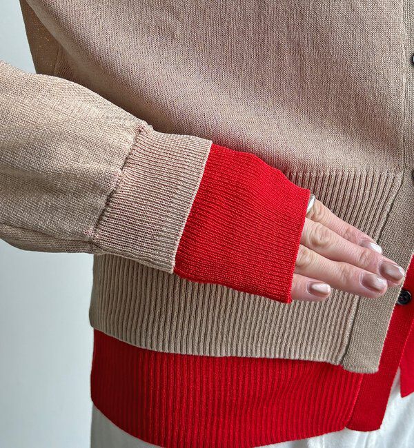  「【WEB限定】レイヤード風カーディガン」|カーディガン|