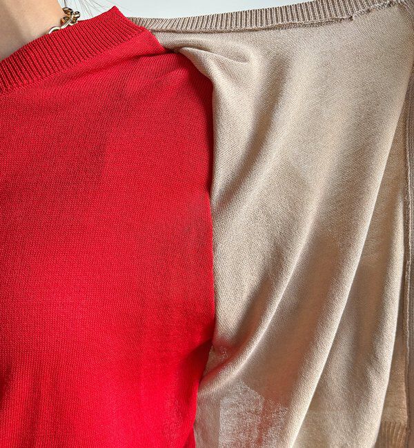  「【WEB限定】レイヤード風カーディガン」|カーディガン|