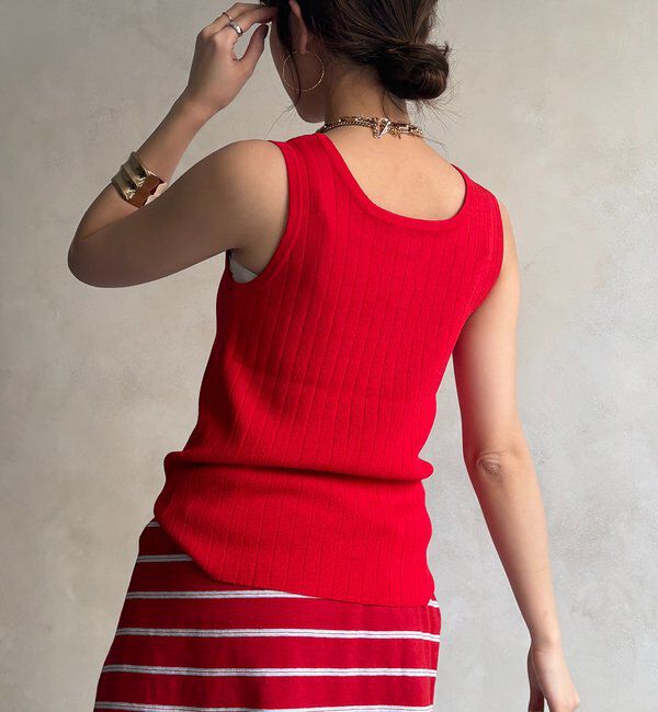  「ヘンリーネック前後2WAYニットタンク」|ニット・セーター|