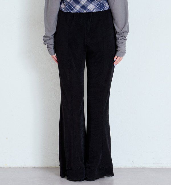  「【新色追加/低身長サイズ/2サイズ展開】シアーリブフレアパンツ」|その他|