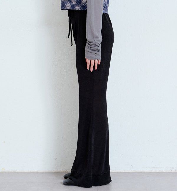  「【新色追加/低身長サイズ/2サイズ展開】シアーリブフレアパンツ」|その他|