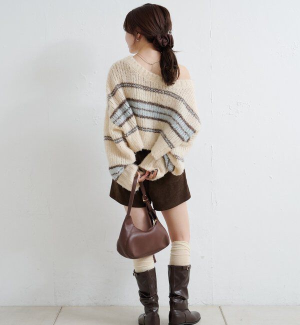  「【レザー&スエード/インソール】ルーズエンジニアブーツ」|ロングブーツ|