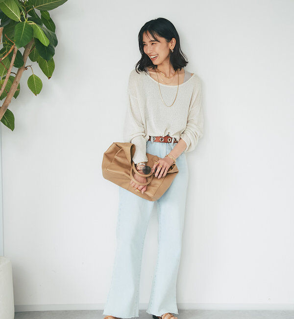  「【全骨格美脚見え！】slit DENIM」|デニム|