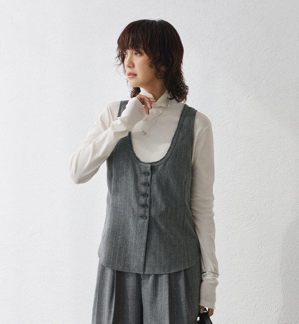  「【セットアップ対応可】ウーリーツイルジレ」|ベスト・ジレ|