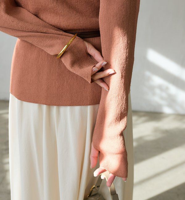  「【抜け感】ZIPリブニットカーディガン」|カーディガン|