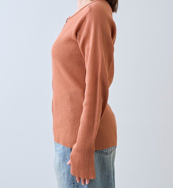  「【抜け感】ZIPリブニットカーディガン」|カーディガン|