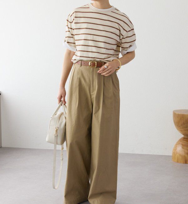  「【大人のボーダーTシャツ】マルチボーダーゴブソデTee」|Tシャツ・カットソー|