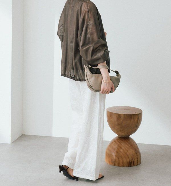  「予約【ほどよい抜け感】グロッシーシアーブルゾン」|ブルゾン・スタジャン|