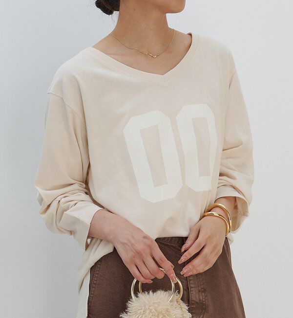  「ナンバーTee」|Tシャツ・カットソー|ベージュ