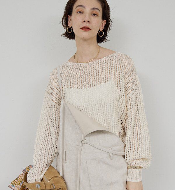  「レーシーメッシュニット」|ニット・セーター|