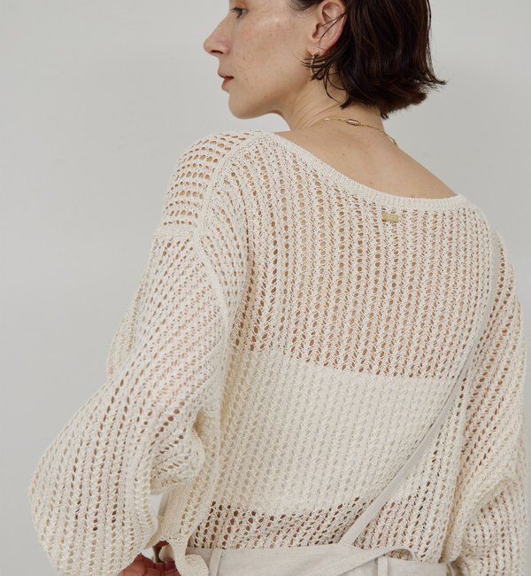  「レーシーメッシュニット」|ニット・セーター|