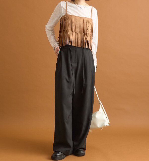  「ドロストダブルベルトパンツ」|チノ|