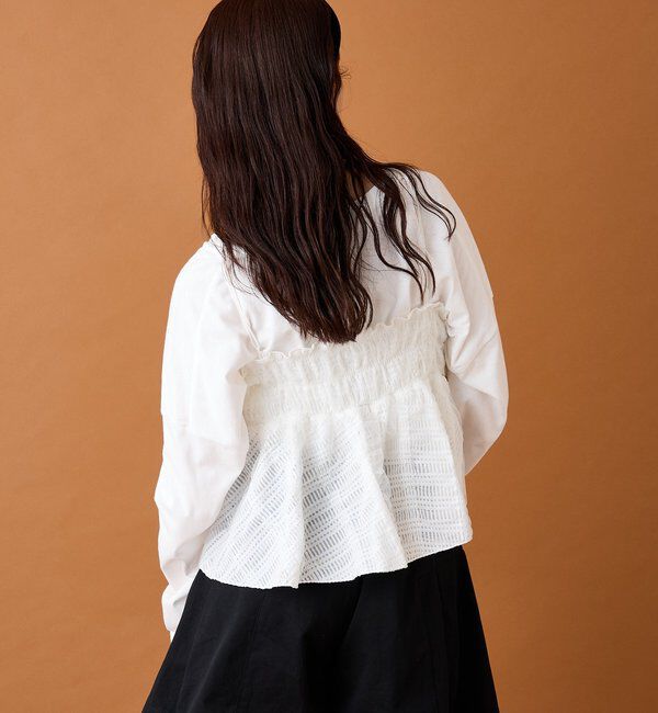  「【4色展開/レイヤードスタイル】チュールチェックビスチェ」|シャツ・ブラウス|