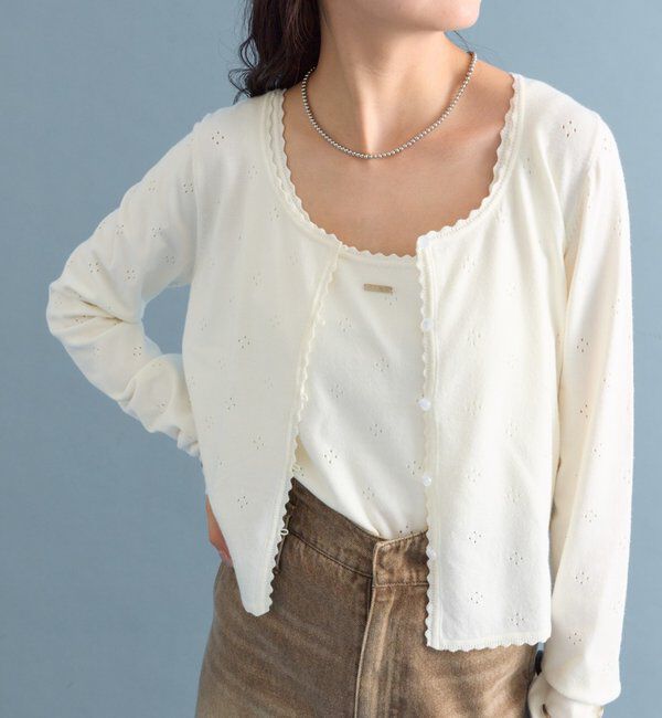  「針抜きニットカーデSET」|カーディガン|オフホワイト