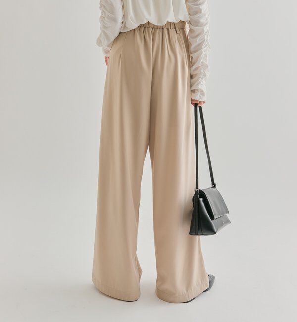  「【オールシーズン対応/WEB限定アイボリー】フリルイージーパンツ」|チノ|