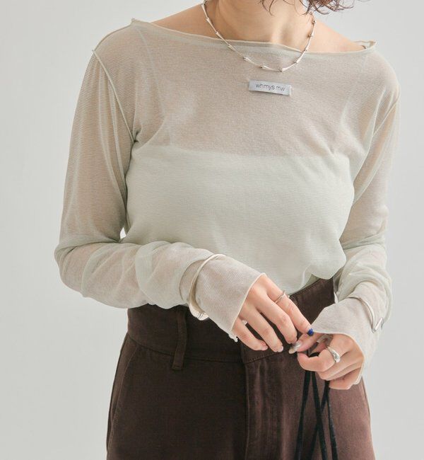  「ラメシアープルオーバー」|Tシャツ・カットソー|アイボリー