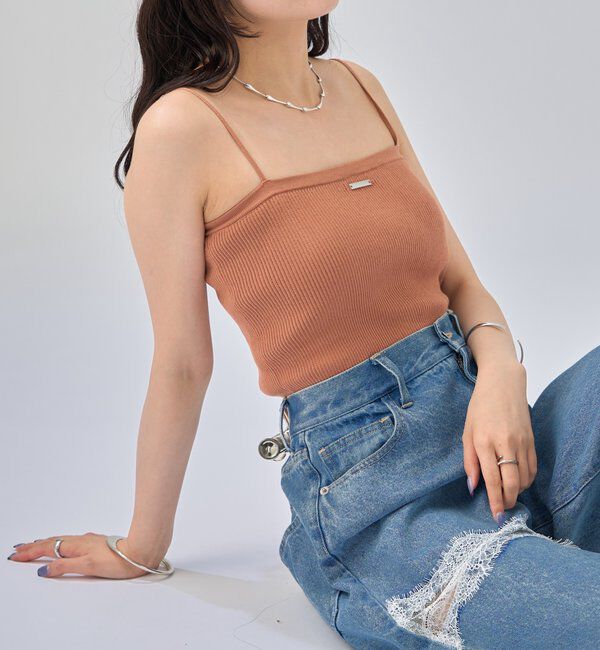  「パット付き ニットキャミソール」|キャミソール|